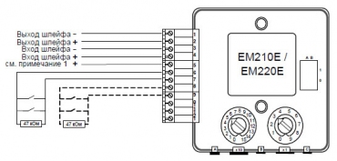 EM210E - модуль контроля одноканальный и EM220E - модуль контроля двухканальный